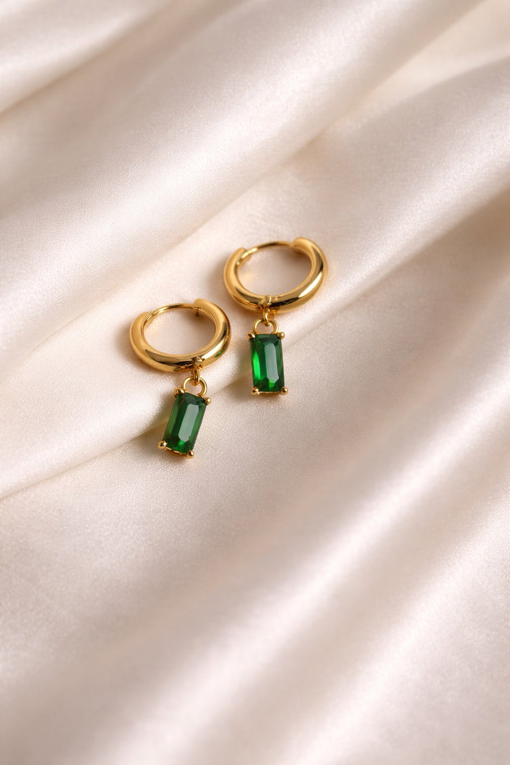 Green Dangle Earrings