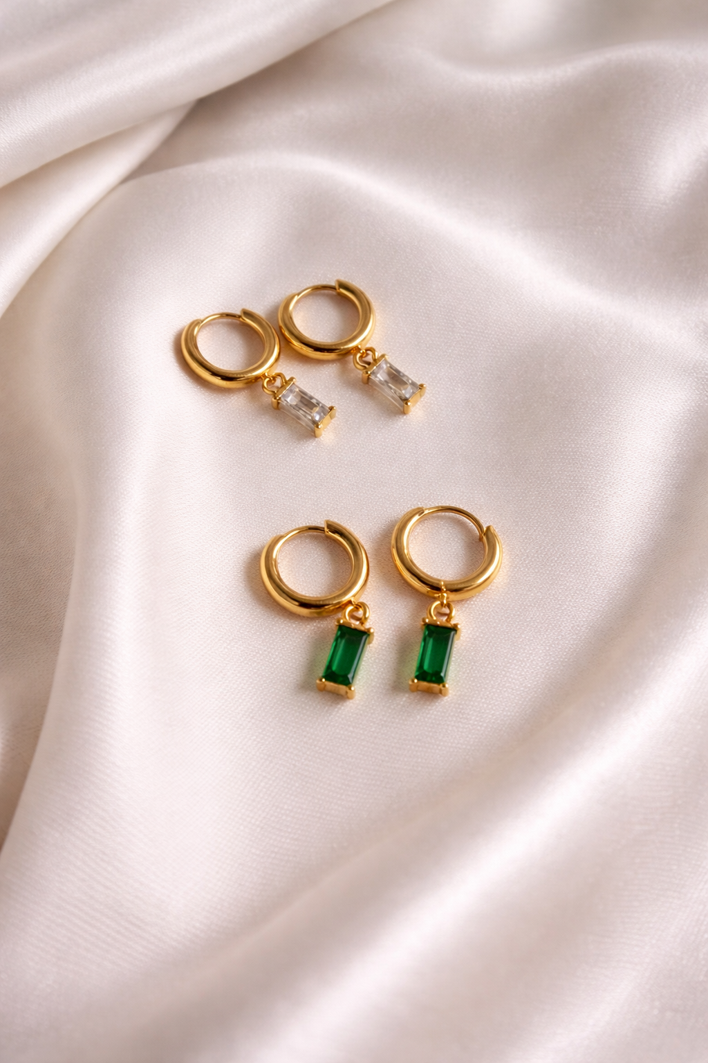 Green Dangle Earrings