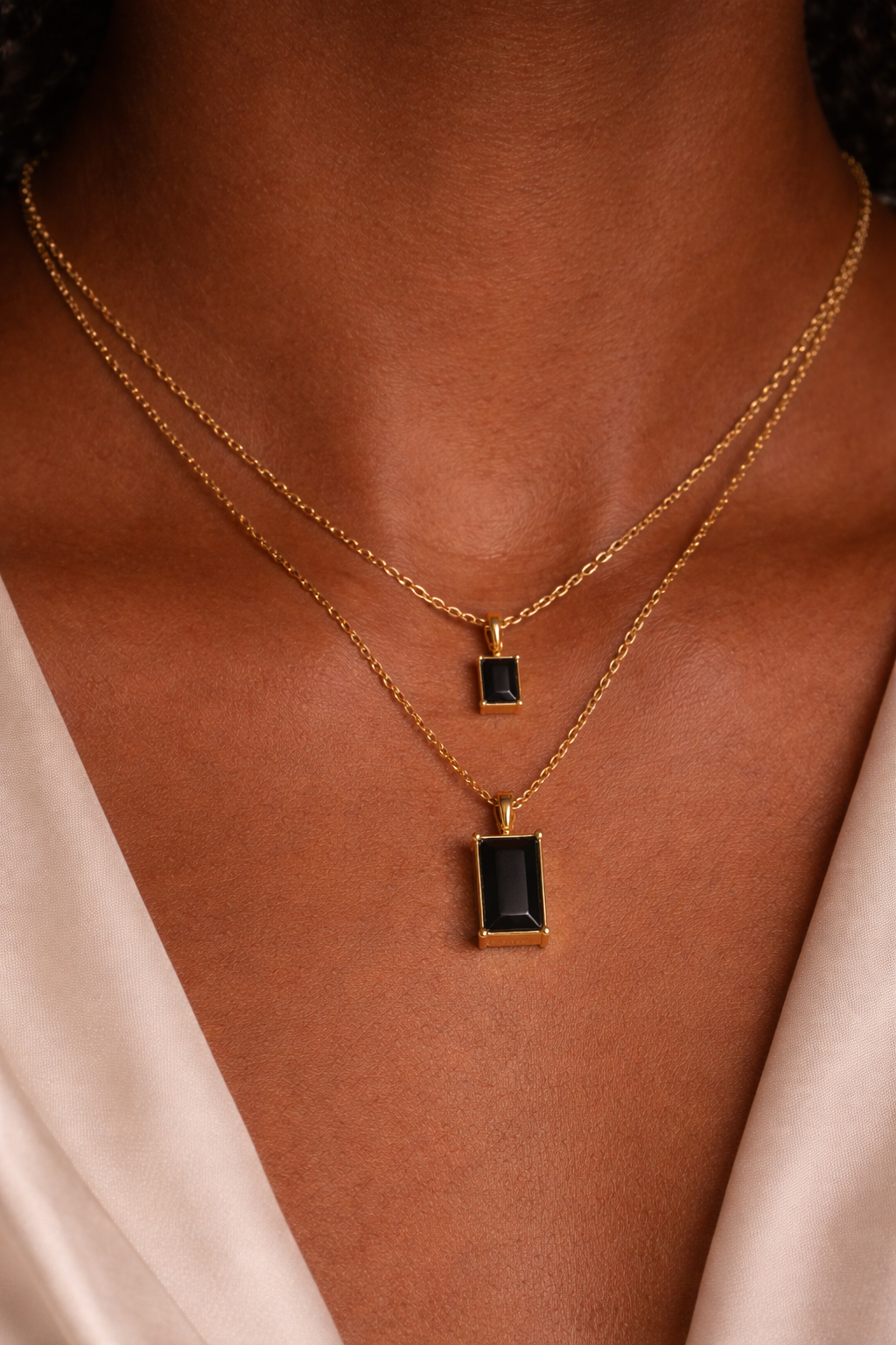 Double Rhinestone Necklace