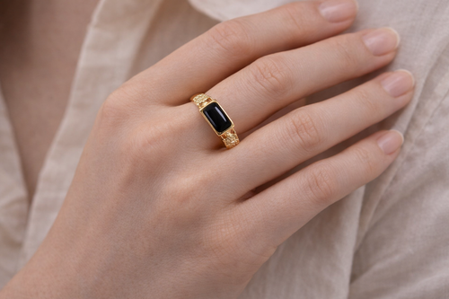 Black Stone Ring